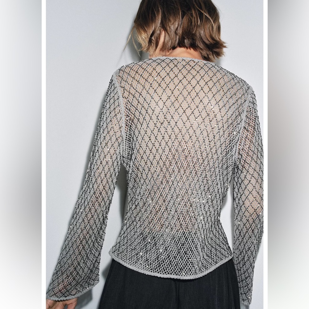 Zara limited edition beaded crochet top - Picture 5 of 16